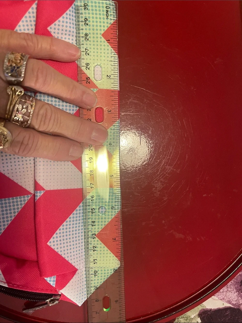 Clinique Red White Blue Chevron Cosmetic Bag